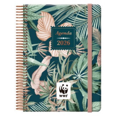 AGENDA 2026 WWF ESPIRAL DÍA PÁGINA 12,5 X 18 CM. CON 4 HOJAS DE PEGATINAS DOHE 13217 - 26 (Espera 4 dias)